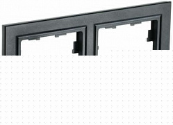 Рамка 2-м BRITE РУ-2-БрЧ черн. IEK BR-M22-K02