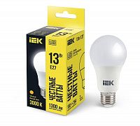 Лампа светодиодная ECO A60 13Вт грушевидная 230В 3000К E27 IEK LLE-A60-13-230-30-E27