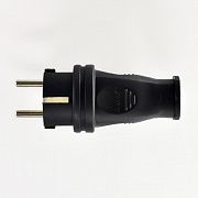 Вилка кабельная 1ф 1х16А 2P+E 220-240В IP44 каучук LEZARD 106-0400-0105/105