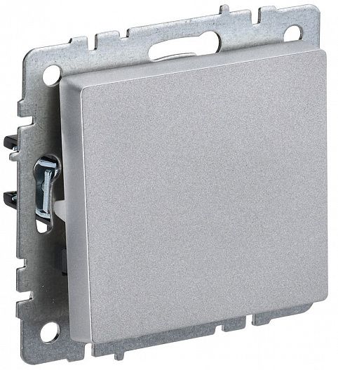 Выключатель проходной 1-кл.  BRITE 10А алюм. IEK BR-V12-0-10-K47