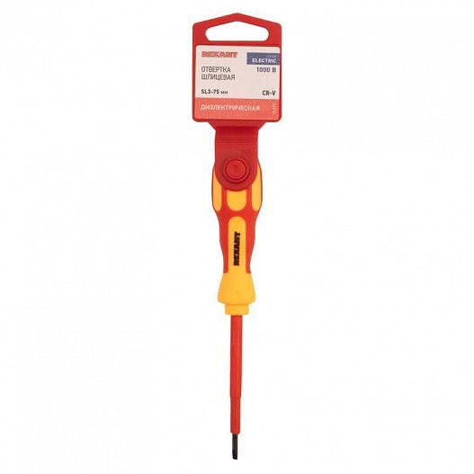 Отвертка "Электрика" SL3 75мм REXANT 12-4711