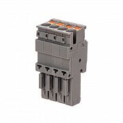 Штекер зажим push-in 4 точки подкл. 2.5кв.мм сер. DKC VPR-P-2.5-4