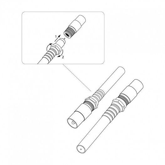 Переходник гнездо F-штекер TV Rexant 05-4303
