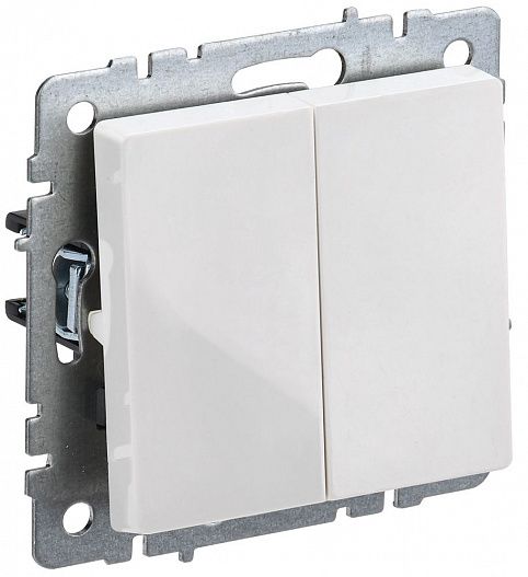 Выключатель 2-кл.  BRITE  10А бел. IEK BR-V20-0-10-K01