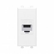 Розетка компьютерная 1мод. Avanti "Белое облако" RJ45 кат.5E без шторок модульная механизм DKC 4400661