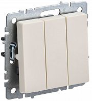 Выключатель 3-кл.  BRITE  10А беж. IEK BR-V30-0-10-K10