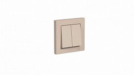 SE AtlasDesign Песочный Выключатель 2-клавишный, сх.5, 10АХ, в сборе ATN001252