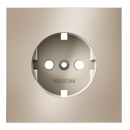 Накладка для розетки с заземлением, S70 Metal (платина)