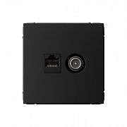 Systeme Electric ArtGallery Карбон Розетка двойная ТВ + компьютерная RJ45, кат. 5Е