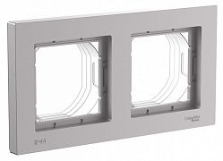 Systeme Electric AtlasDesign Aqua Алюминий Рамка 2-ая, универсальная