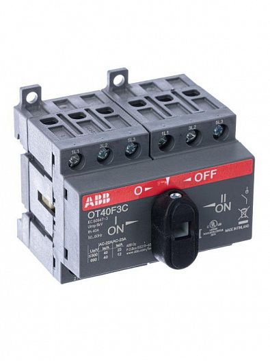 Рубильник реверсивный OT40F3C 40А (23А AC23) ABB 1SCA104913R1001
