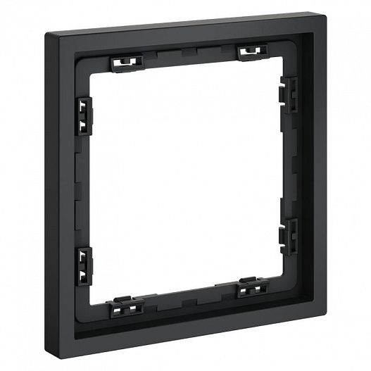 Рамка 1-м S70 пластик. графит Voltum VLS100107