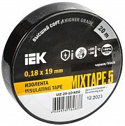 Изолента ПВХ 0.18х19мм черн. (рул.20м) IEK UIZ-20-10-K02