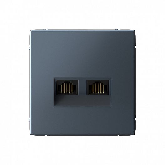 Systeme Electric ArtGallery Грифель Розетка двойная компьютерная RJ45+RJ45, кат.6А, механизм