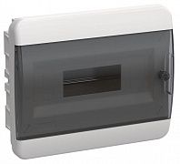Корпус ЩРВ-П-12 TEKFOR IP41 черн. прозр. дверь пластик. IEK TF5-KP12-V-12-41-K01-K03