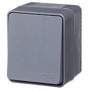 Выключатель кнопочный 1-кл. ОП AtlasDesign PROFI IP54 10АХ антрацит SE ATN544015