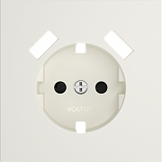 Накладка для розетки с заземлением и защитными шторками, с USB A+A, S70 (хлопок)