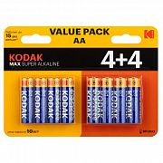Элемент питания алкалиновый AA/LR6 1.5В MAX SUPER Alkaline (блист.8шт) KODAK Б0057080