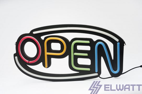 Вывеска неоновая OPEN  №3 Elwatt
