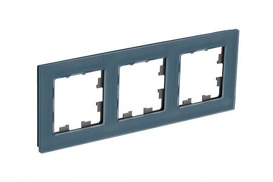 Systeme Electric AtlasDesign Nature Натуральное стекло Грифель Рамка 3-ая