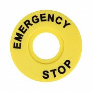 Бирка "Стоп" OptiSignal Compact D22 круглая 60мм (EMERGENCY STOP) С7-MH2260 ZBY9320 КЭАЗ 362221
