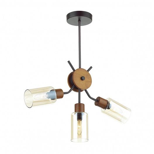 Lumion 4492/3C COUNTY LN21 203 черный, дерево Люстра потолочная E14 3*60W 220V FERN