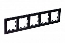 Systeme Electric AtlasDesign Nature Натуральное стекло Черный Рамка 5-ая