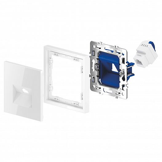 Розетка компьютерная встраиваемая VOLTUM S70 RJ45 кат.6, (титан)