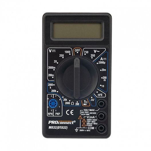 Мультиметр портативный M832 (DT832) PROCONNECT 13-3012