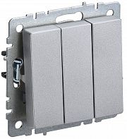 Выключатель 3-кл.  BRITE 10А алюм. IEK BR-V30-0-10-K47