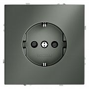 Розетка 1-м СП S70 16А с заземл. защ. шторки механизм титан Voltum VLS040206