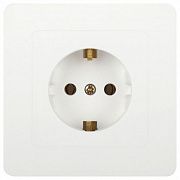 Розетка 1-м СП Style 7-202-01 16А 250В IP20 2P+E Schuko с заземл. бел. Intro Б0060619
