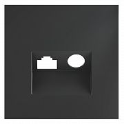 Накладка для розетки TV+RJ45 кат. 6, S70 (графит)