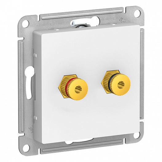 SE AtlasDesign Бел Аудиорозетка двухместная