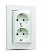 Розетка 2-я с/з СП Karea 16А IP20 бел. Makel 56001082