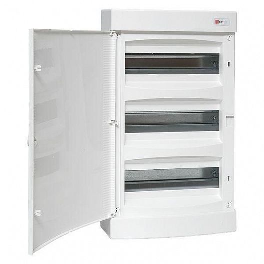 Щит распределительный навесной Unix 3х12мод. IP41 бел. дверь PROxima EKF ux-3x12-nw