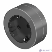 Розетка для трека 16А 250V Грей