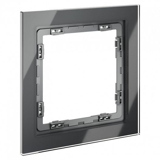 Рамка 1-м S70 стеклян. графит Voltum VLS110107
