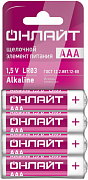 Элемент питания алкалиновый 90 634 OBT-01 LR03-SHBP4 (уп.4шт) ОНЛАЙТ 90634