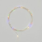 Гирлянда светодиодная "Роса" 2м 20LED мультиколор 0.1Вт IP20 тонкий батарейный блок элементы питания 2хCR2032 (в компл.) Neon-Night 303-009-1