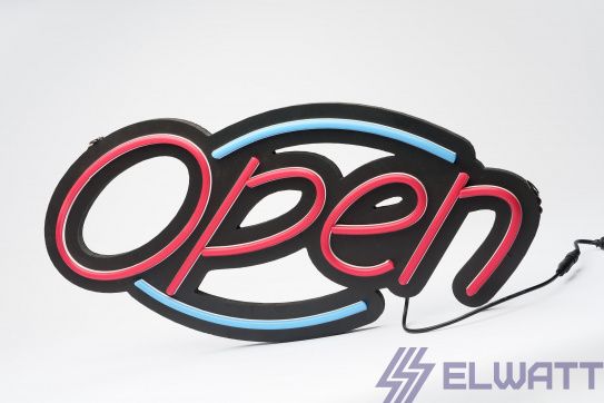 Вывеска неоновая OPEN  №1 Elwatt