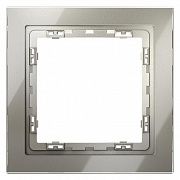 Рамка 1-м S70 стеклян. шелк Voltum VLS110104