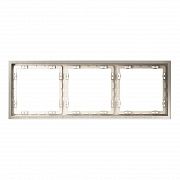 Рамка металлическая на 3 поста, S70 Metal (никель)