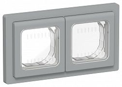 Рамка 2-м СП FLITE Рпро-2-55-ФлС IP55 сер. IEK FI-M20-32-55-K03