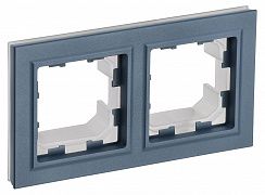 Рамка 2-м IP44 BRITE РУ-2-БрМ-44 маренго IEK BR-M22-44-K35