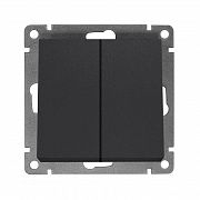 Выключатель 2-кл. СП Афина 10А IP20 механизм графит Universal A0023-Gr