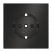 Накладка для розетки с заземлением и защитными шторками, S70 Metal (антрацит)