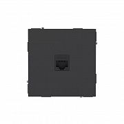 Розетка компьютерная 1-м KANT RJ45 кат.5E без шторки черн. уголь DKC 7012663