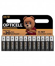 Элемент питания алкалиновый AA/LR6 (блист. 12шт) Professional Opticell 5052005/6052005