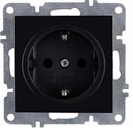 Розетка 1-м СП LAVIN/KAREN 16А IP20 с заземл. механизм черн. ARVIA 50 07 2000 217